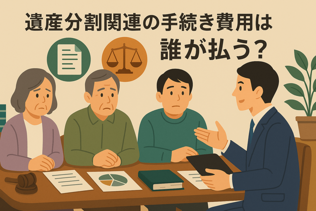遺産分割関連の手続き費用は誰が払う？