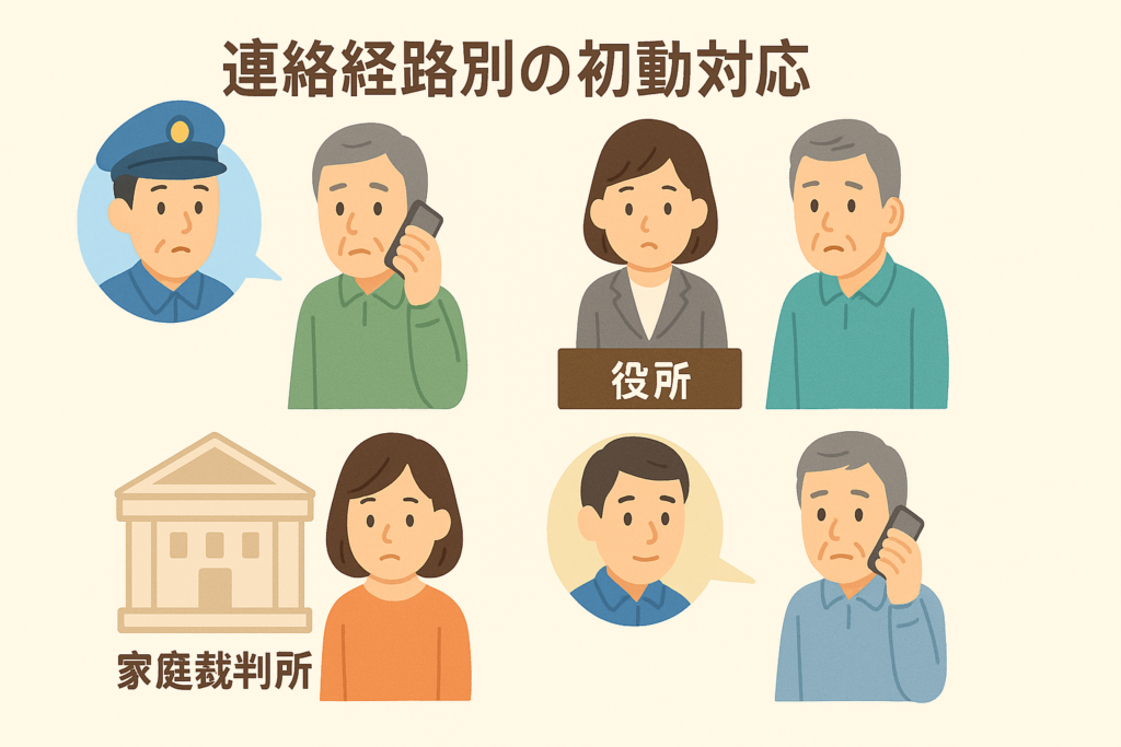 連絡経路別の初動対応